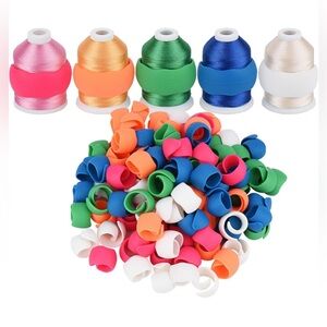 100pcs Upgraded Thread Holder/Spool Huggers Compatible with Larger spools
